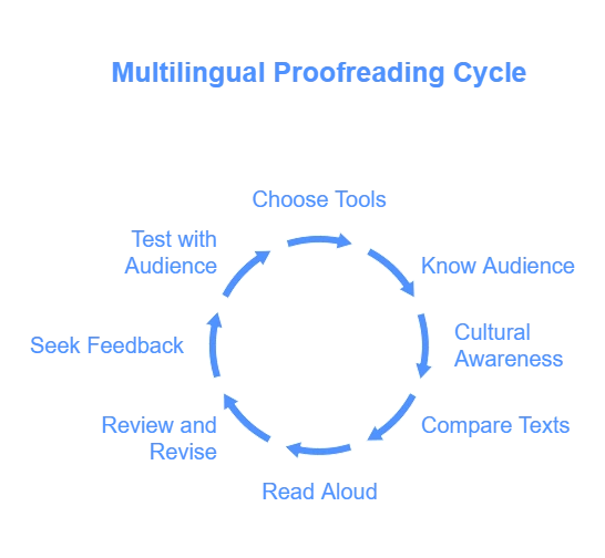 Tips for Multilingual Proofreading for Educational Content